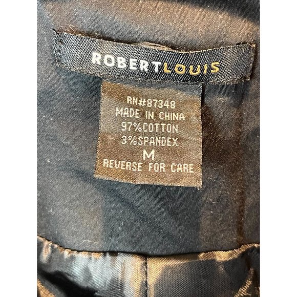 Robert Louis Women's Trench Coat Tie Waist Slim Split Long Sleeves Blue Size M - Picture 4 of 6